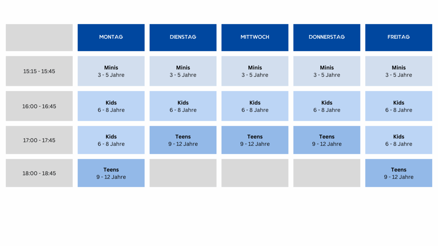 Junior Heroes® Stundenplan Paunsdorf Halle 2