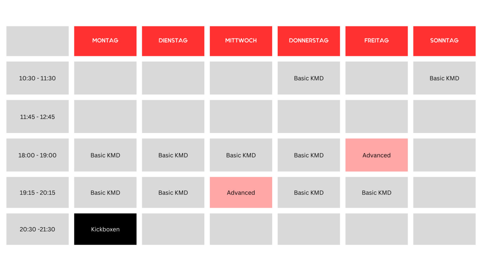 Krav Maga DEFCON® Stundenplan Paunsdorf Halle 1